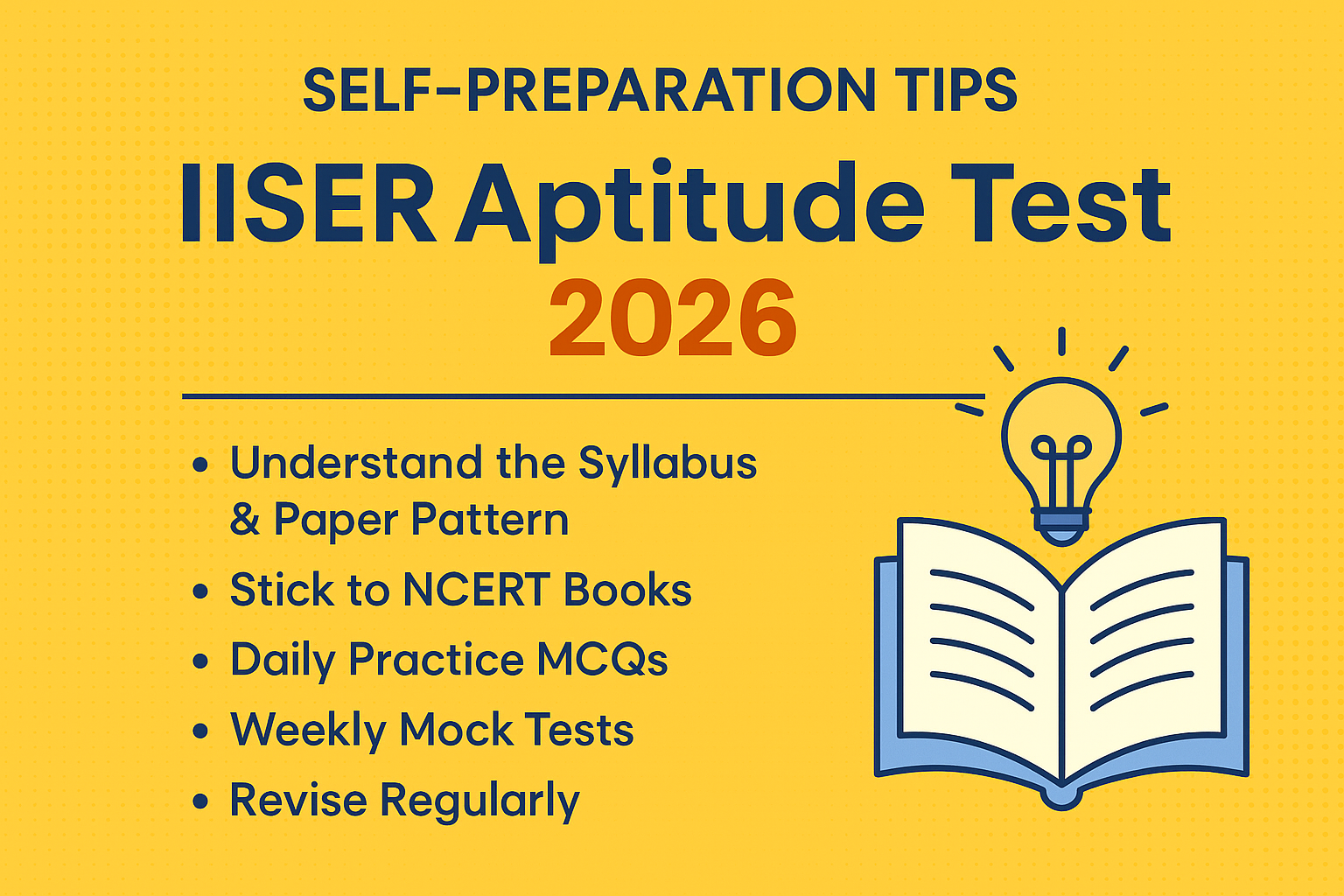Read more about the article Self-Preparation Tips to Crack IISER Aptitude Test (IAT) 2026 – A Complete Guide
