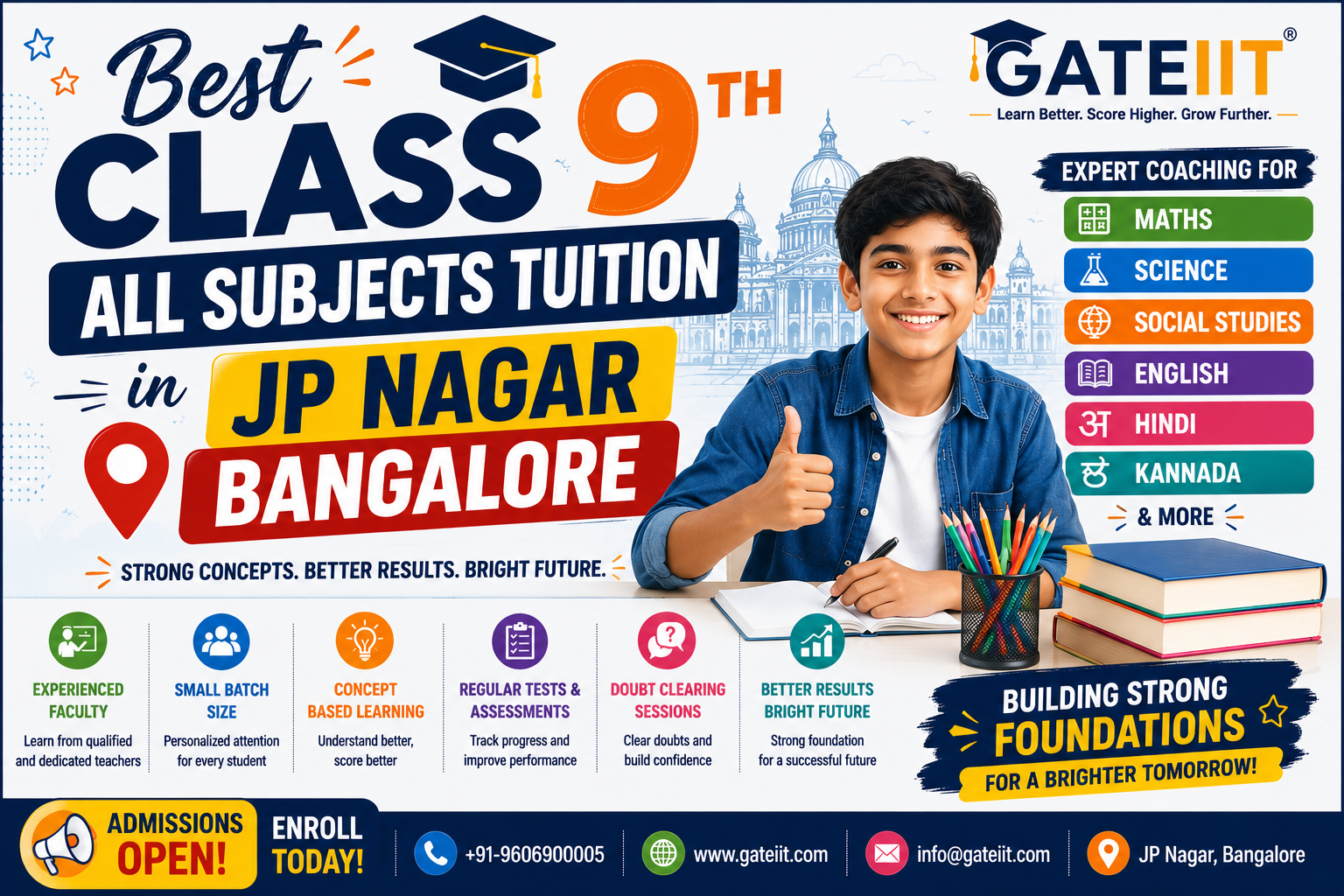 You are currently viewing Best Class 9th All Subjects Tuition in Bangalore: Expert Coaching for Maths, Science, Social, English, Hindi, Kannada & More