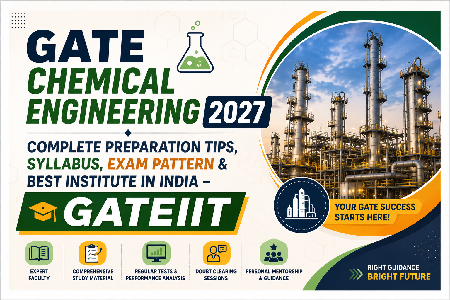 You are currently viewing GATE Chemical Engineering 2027: Complete Preparation Tips, Syllabus, Exam Pattern & Best Institute in India – GATEIIT