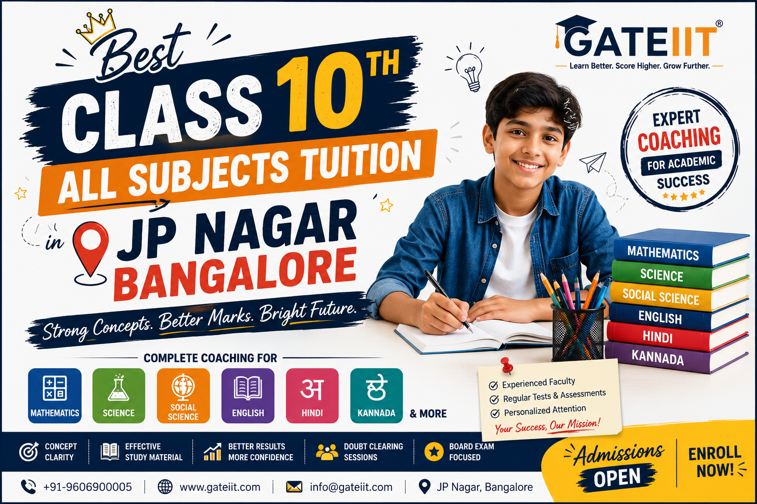You are currently viewing Best Class 10th All Subjects Tuition in Bangalore: Expert Coaching for Maths, Science, Social, English, Hindi, Kannada & More