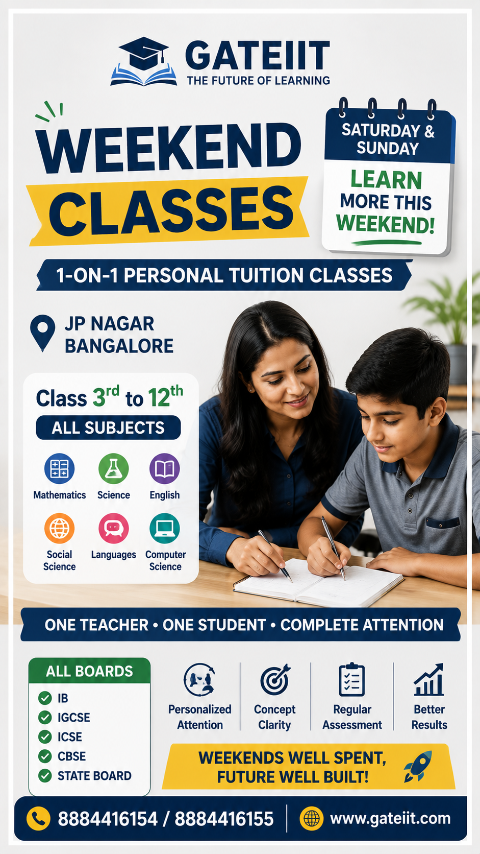 Weekend Tuition Classes in Bangalore | Class 1-12 Science Tuition