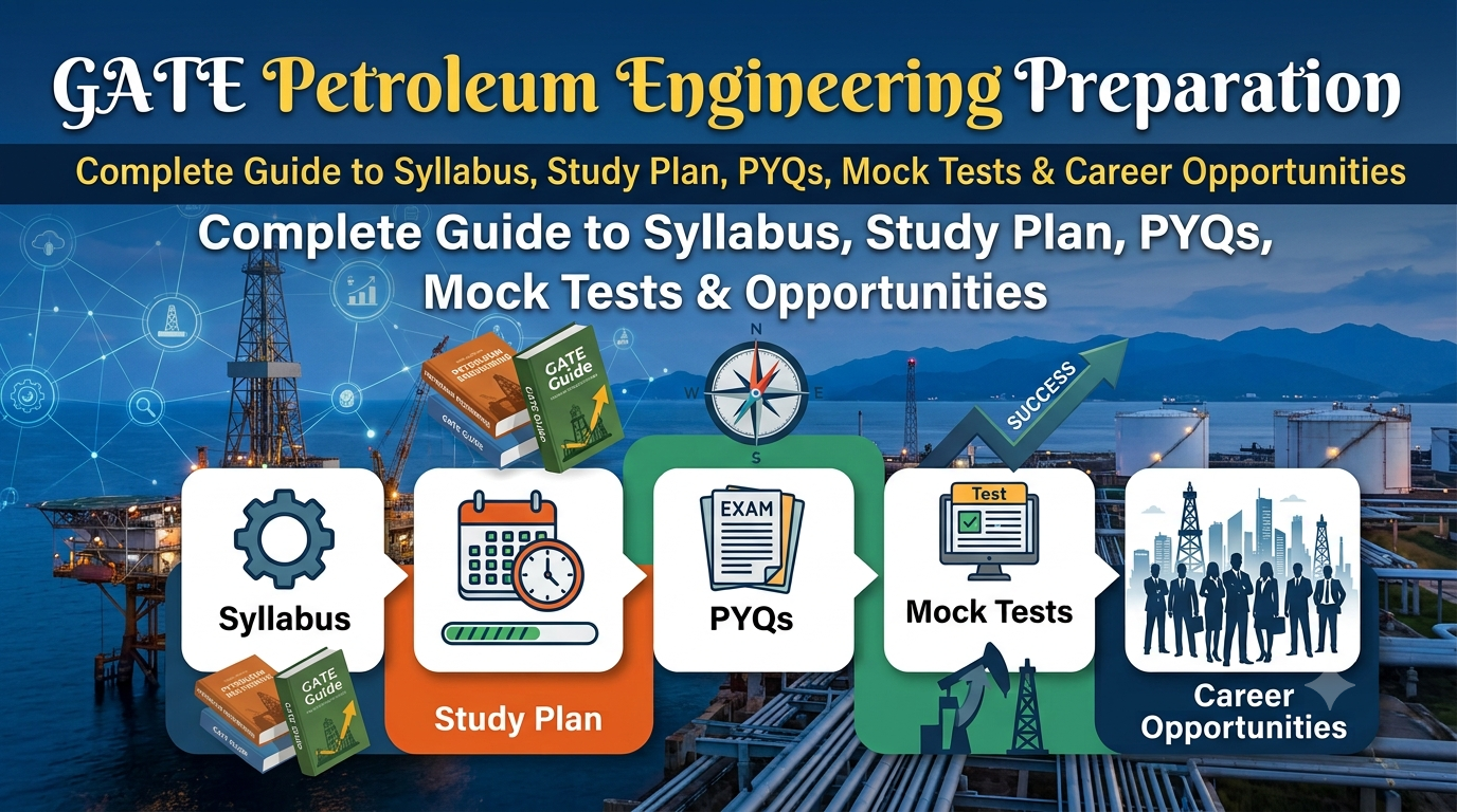 You are currently viewing GATE Petroleum Engineering Preparation: Complete Guide to Syllabus, Study Plan, PYQs, Mock Tests & Career Opportunitie