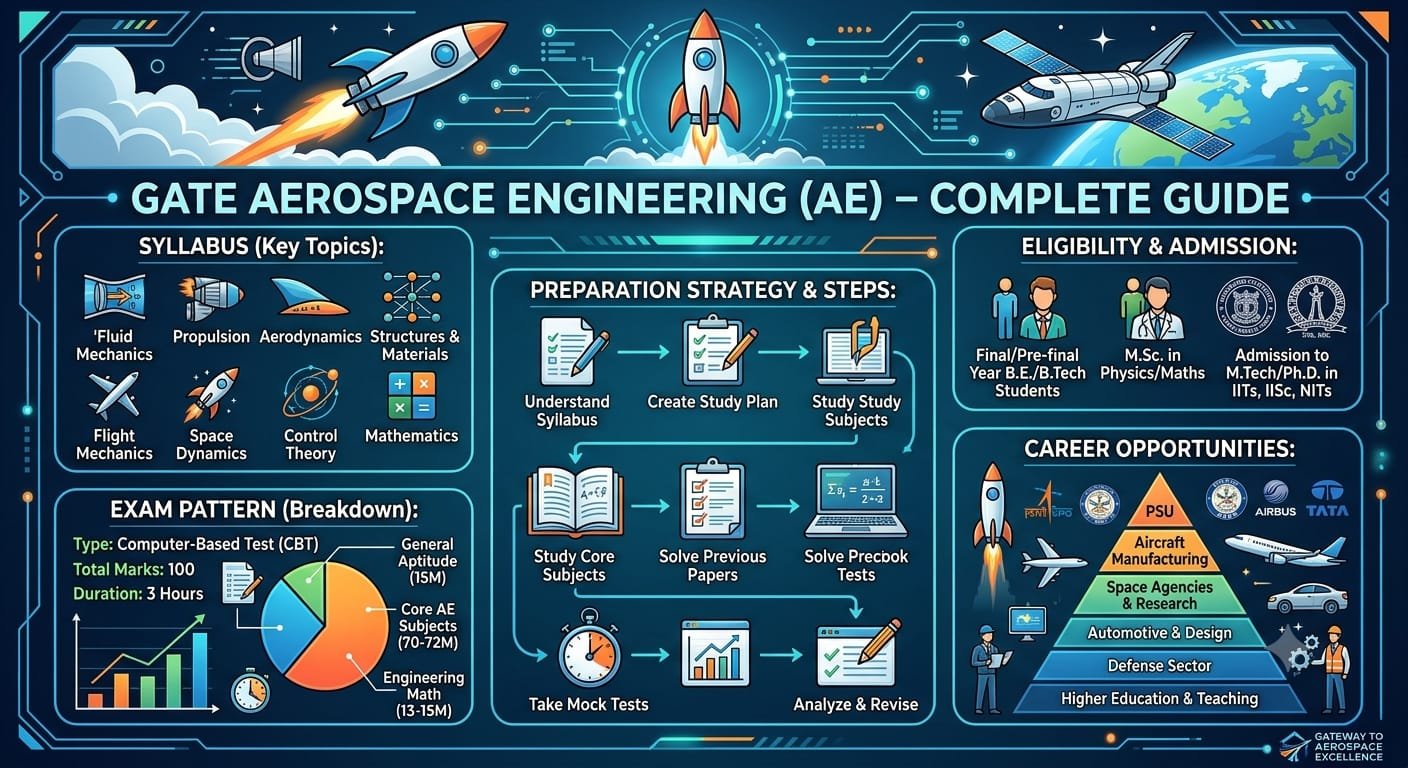 You are currently viewing GATE Aerospace Engineering (AE) 2027: Complete Preparation Guide, Syllabus, Exam Pattern, Eligibility, Admissions, Career Opportunities & Coaching
