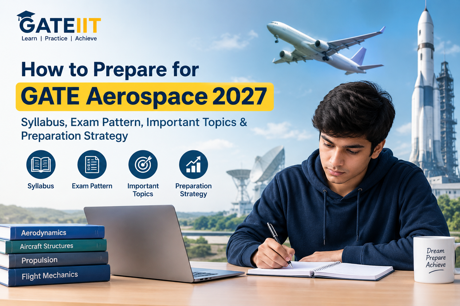 You are currently viewing How to Prepare for GATE Aerospace 2027: Syllabus, Exam Pattern, Important Topics & Preparation Strategy