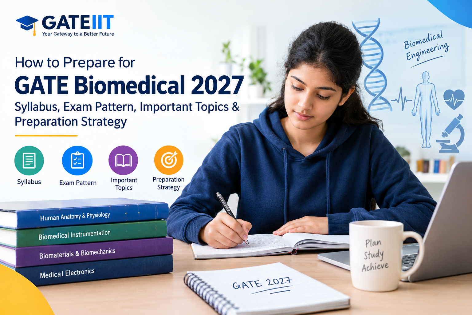 You are currently viewing How to Prepare for GATE Biomedical Engineering 2027: Syllabus, Exam Pattern, Important Topics & Preparation Strategy