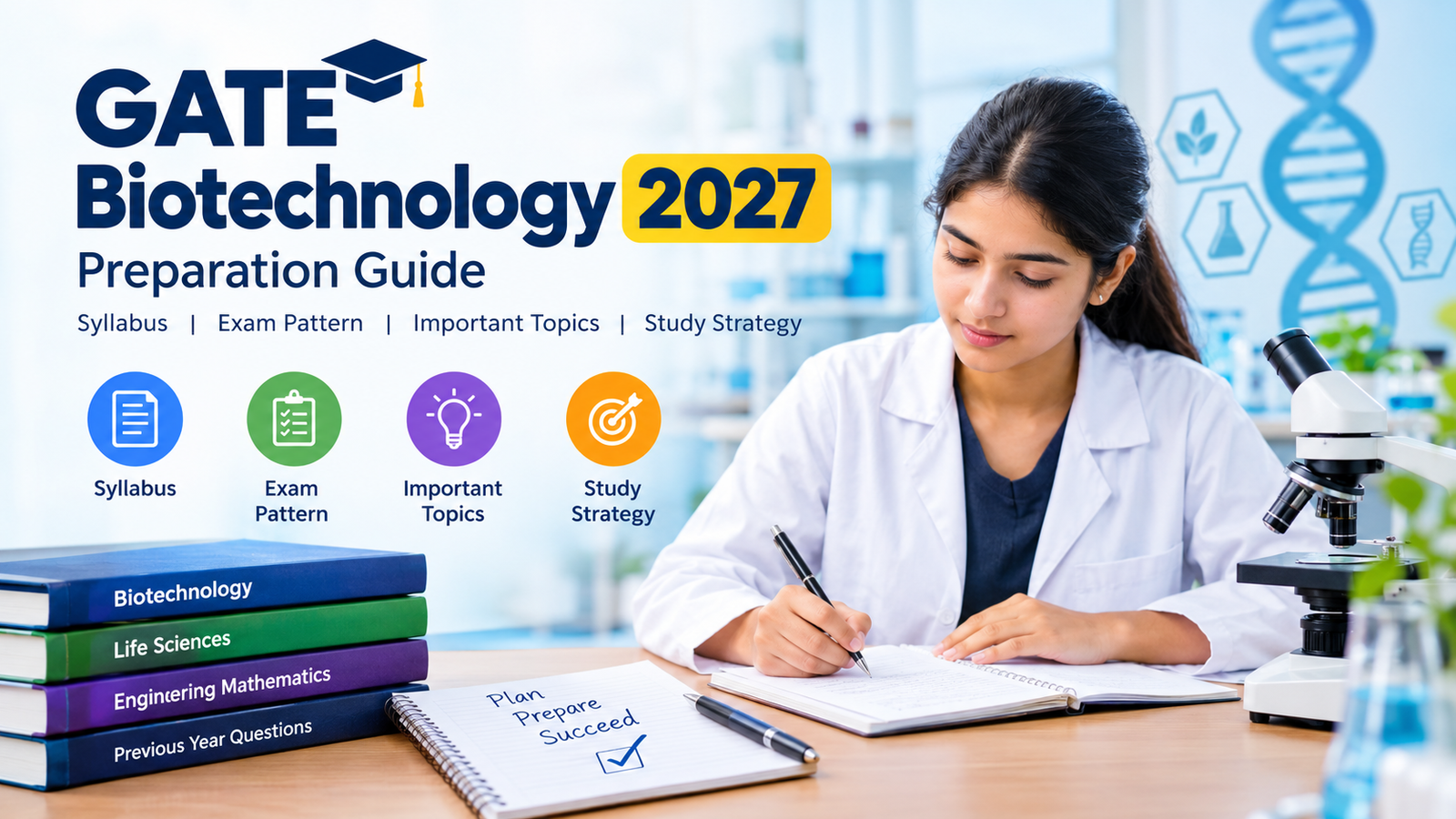 You are currently viewing How to Prepare for GATE Biotechnology 2027: Syllabus, Exam Pattern, Important Topics and Preparation Strategy