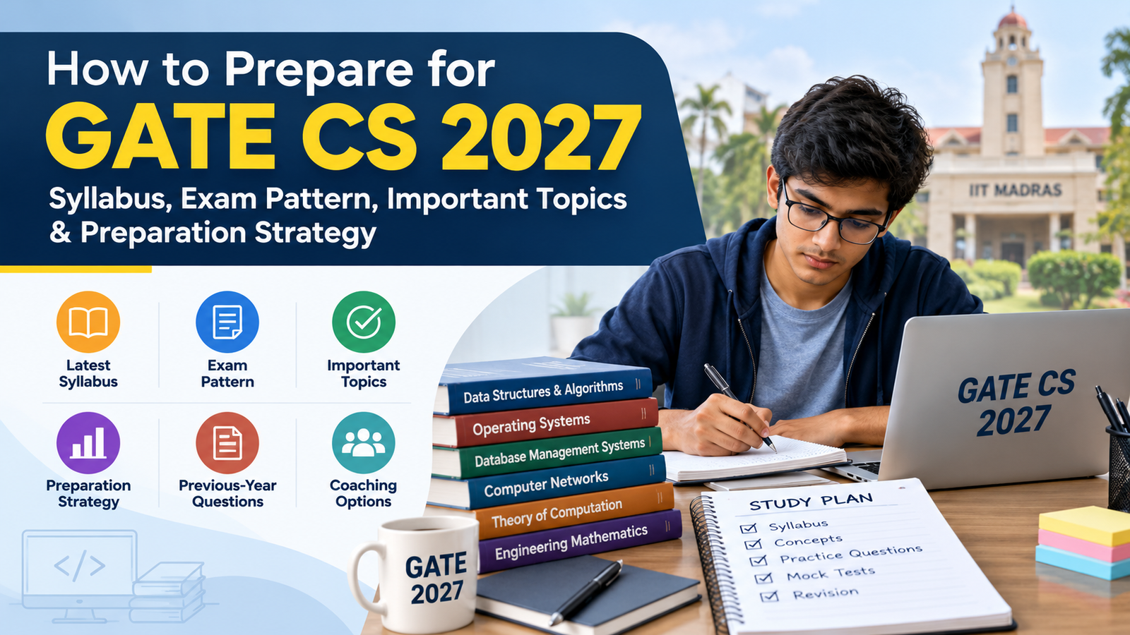 You are currently viewing How to Prepare for GATE CS 2027: Syllabus, Exam Pattern, Important Topics & Preparation Strategy