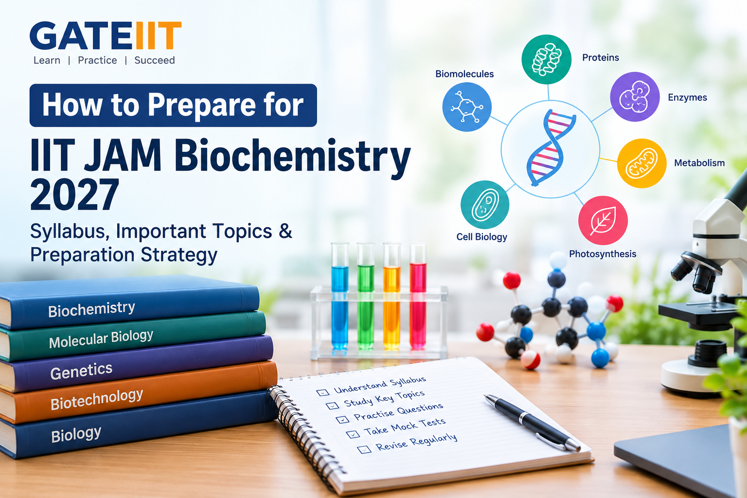 You are currently viewing How to Prepare for IIT JAM Biochemistry 2027: Syllabus, Exam Pattern, Important Topics & Preparation Strategy